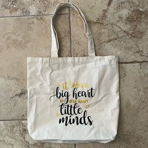 🍎 Teacher Canvas Tote